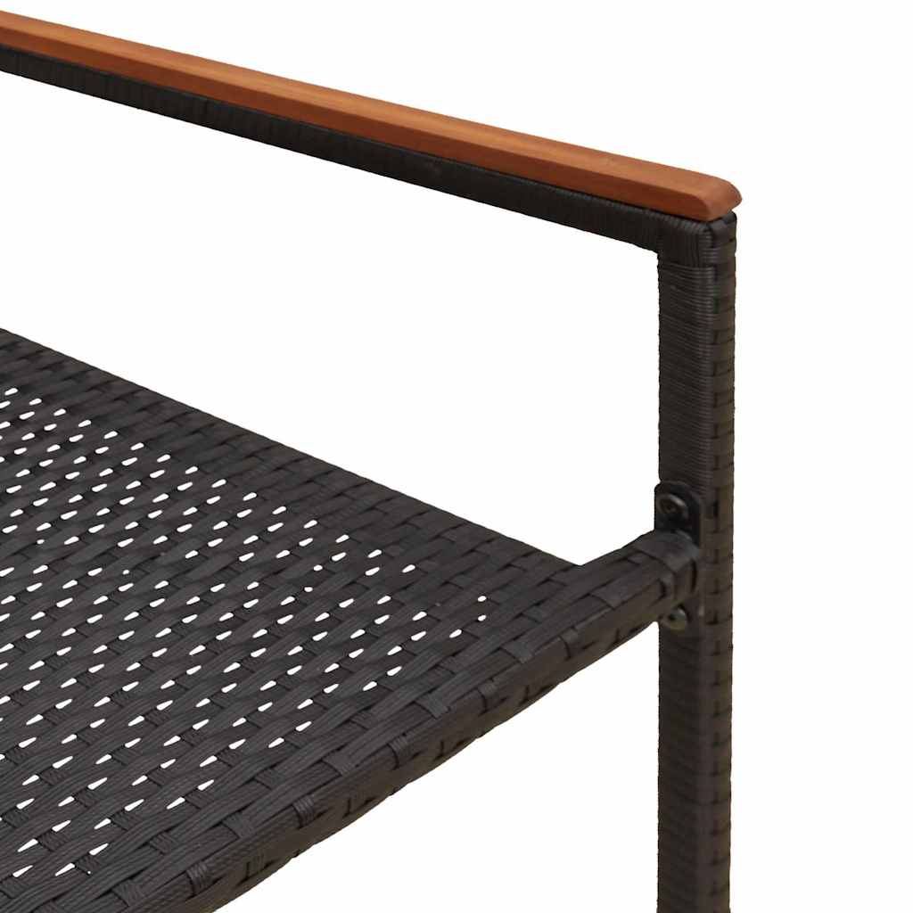 Garten Stapelstühle 4 pcs Braun und Schwarz 54 x 56 x 90 cm