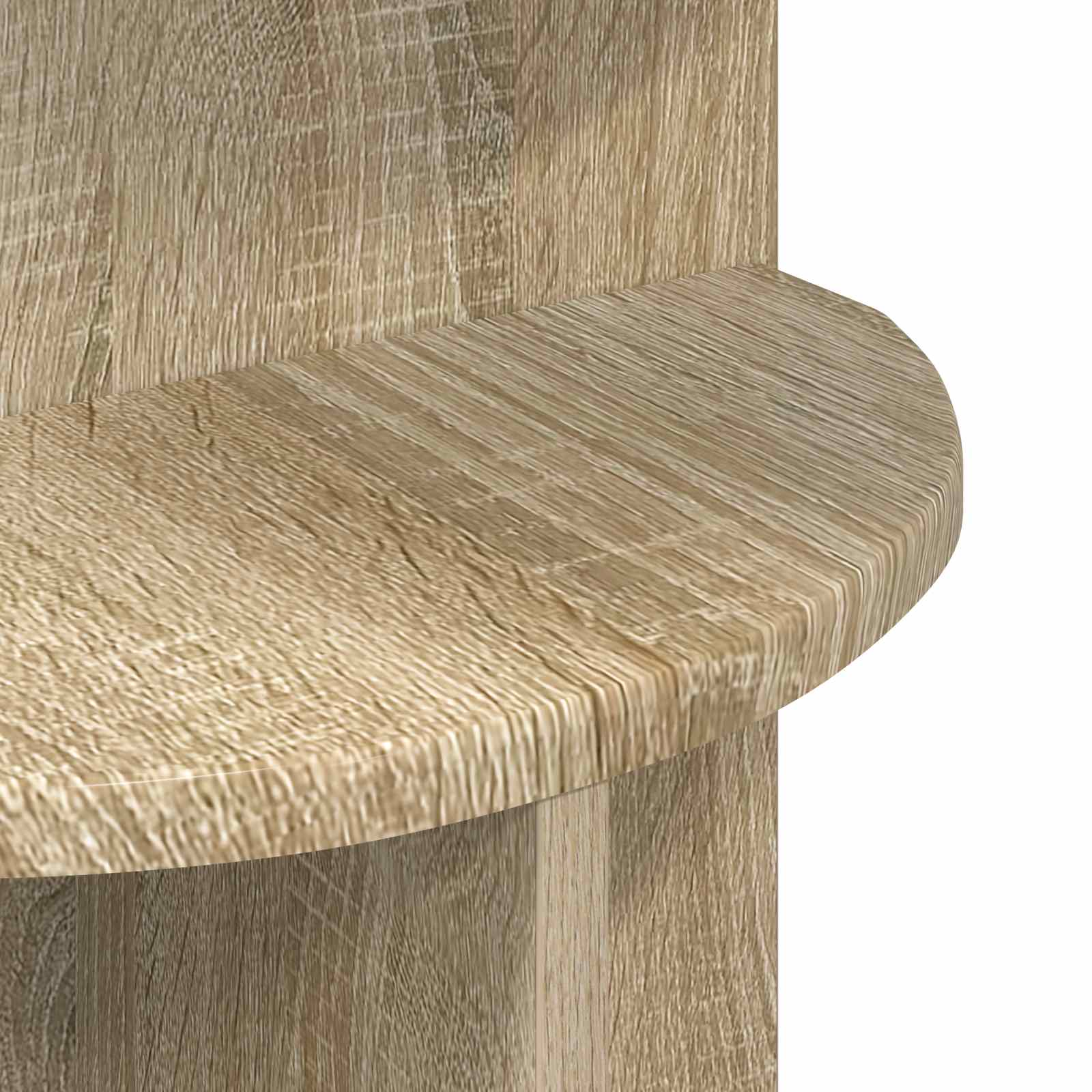 Beistelltisch mit Speicher Weiß Ø 39,5 x 55 cm Holzwerkstoff