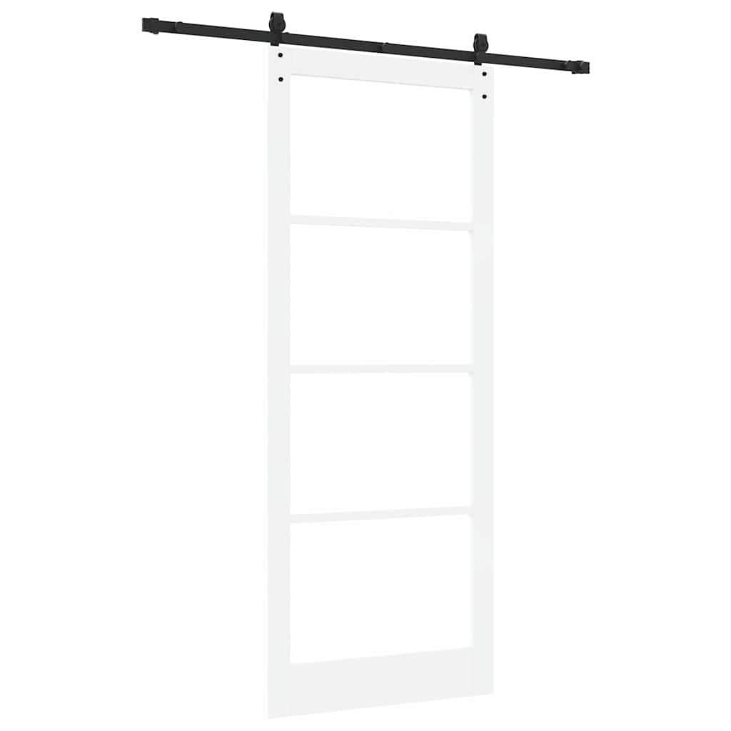 Schiebetür Natur 61 x 198,5 cm Massivholz Kiefer und Glas