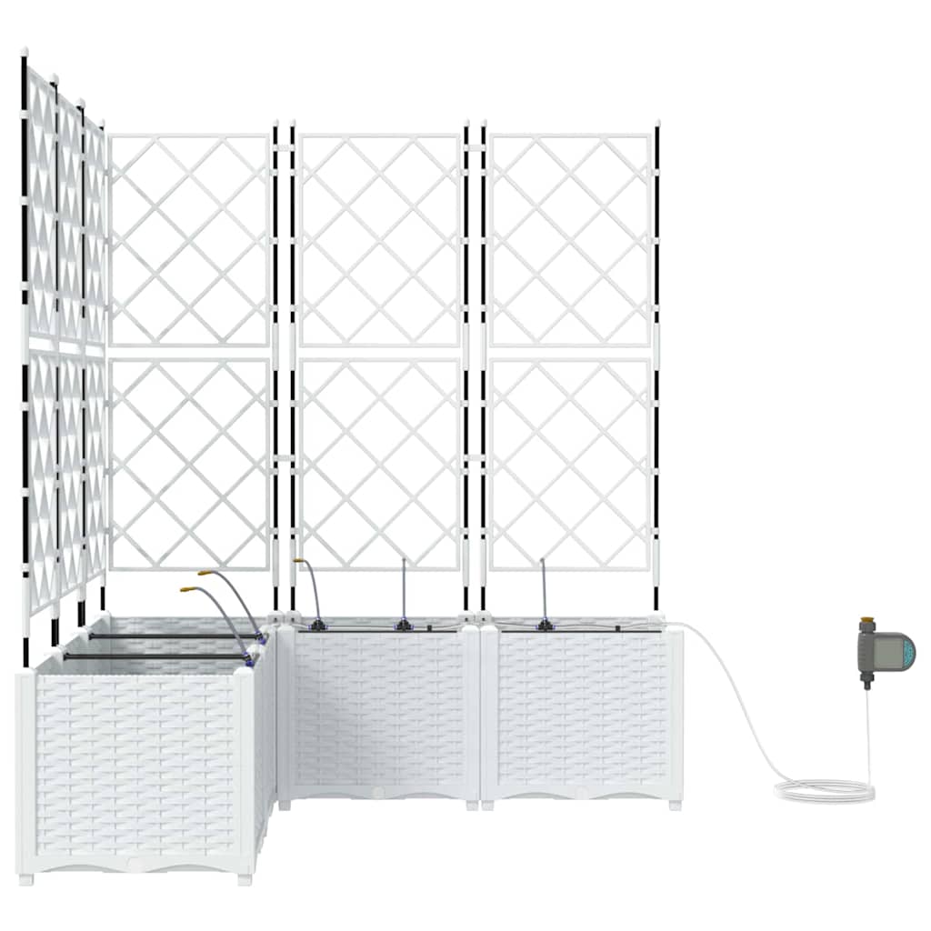 Garten-Pflanzgefäß 4 Stk. Braun 160 x 40 x 22 cm PP