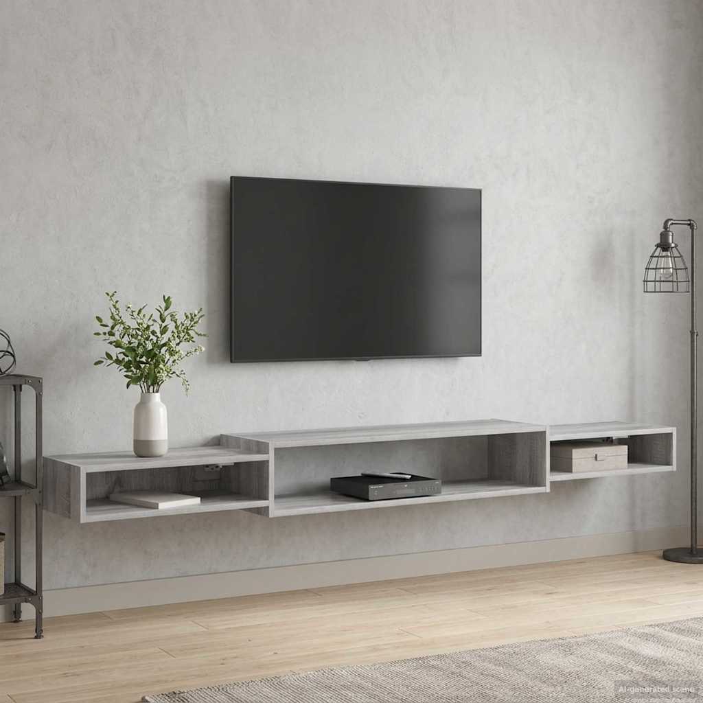 Wandmontierter TV-Schrank Wandhalterung Weiß 140 x 28 x 21 cm