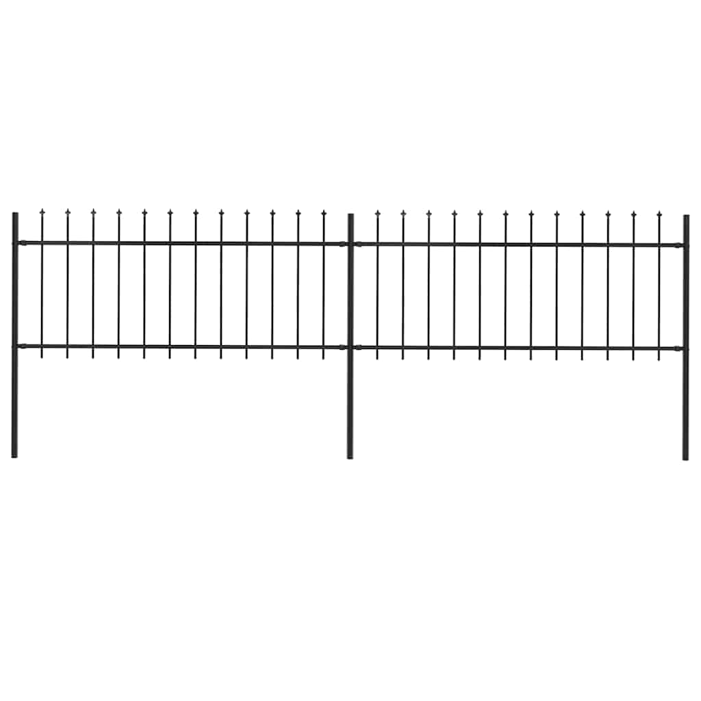 Gartenzaun Woerden mit Speerspitze Stahl 181 x 60 cm Schwarz