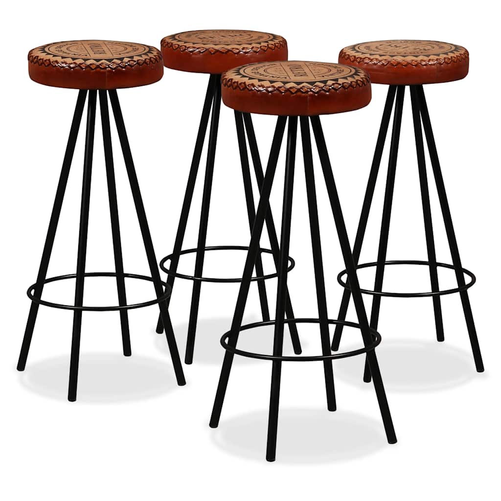 3-tlg. Bar-Set Altholz Massiv, Echtleder und Canvas