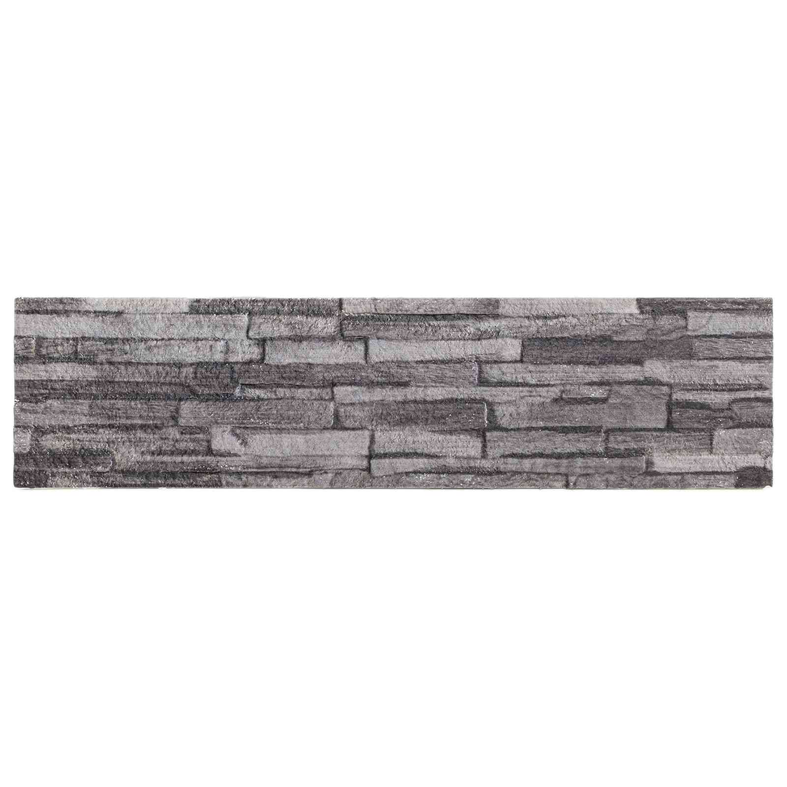 Wandpaneele 10 pcs Hellgrau 100 x 25 cm EPS-Schaum