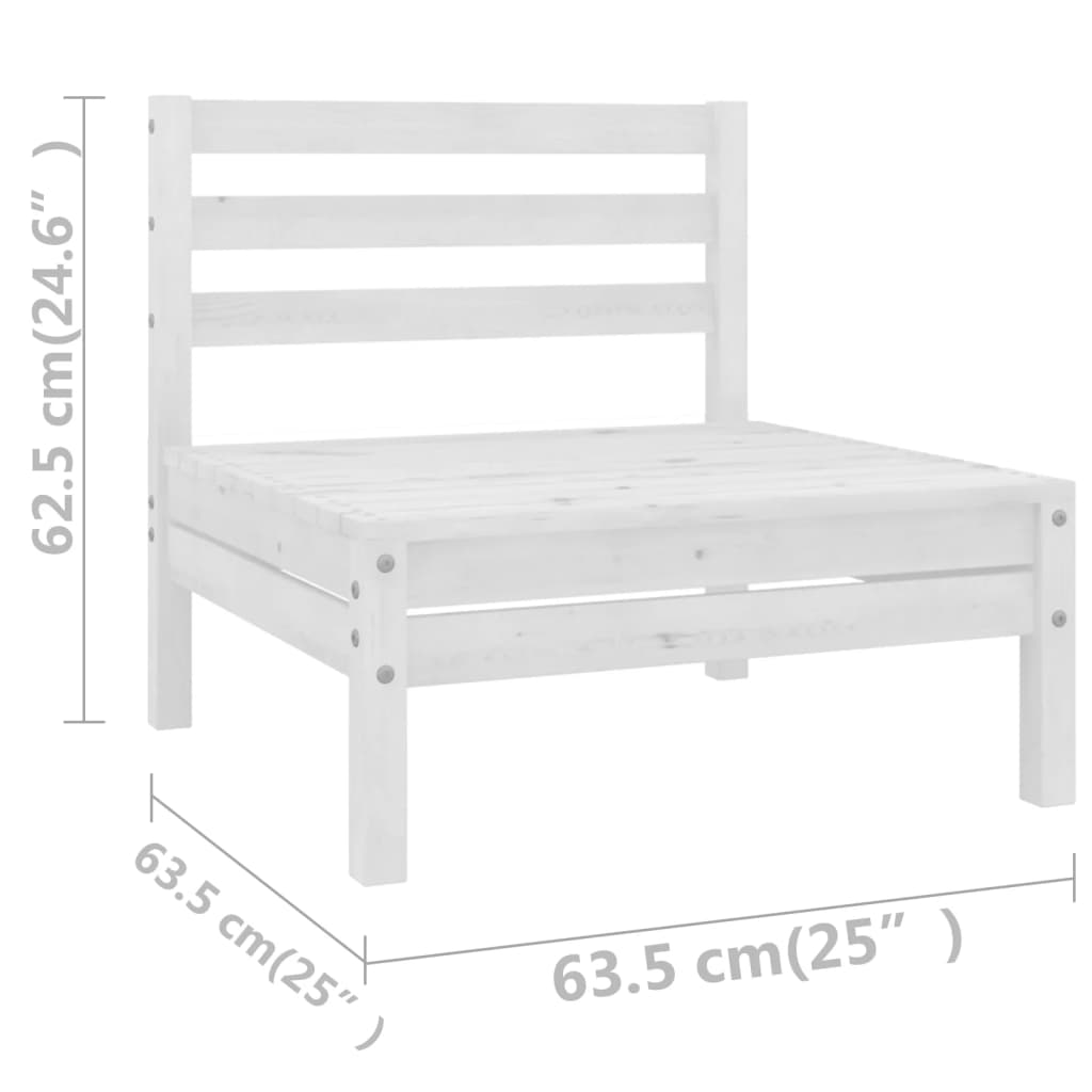 10-tlg. Garten-Lounge-Set Massivholz Kiefer