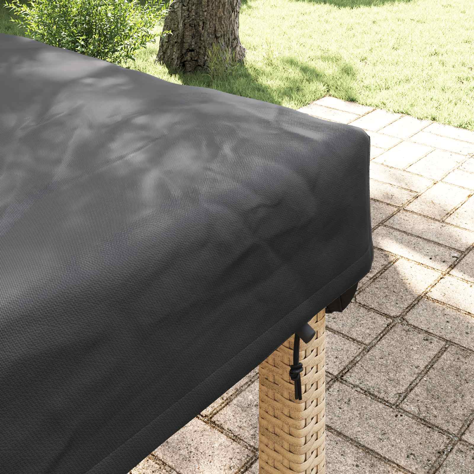 Tischdecken Uni Schwarz 122 x 72 x 15 cm Stoff