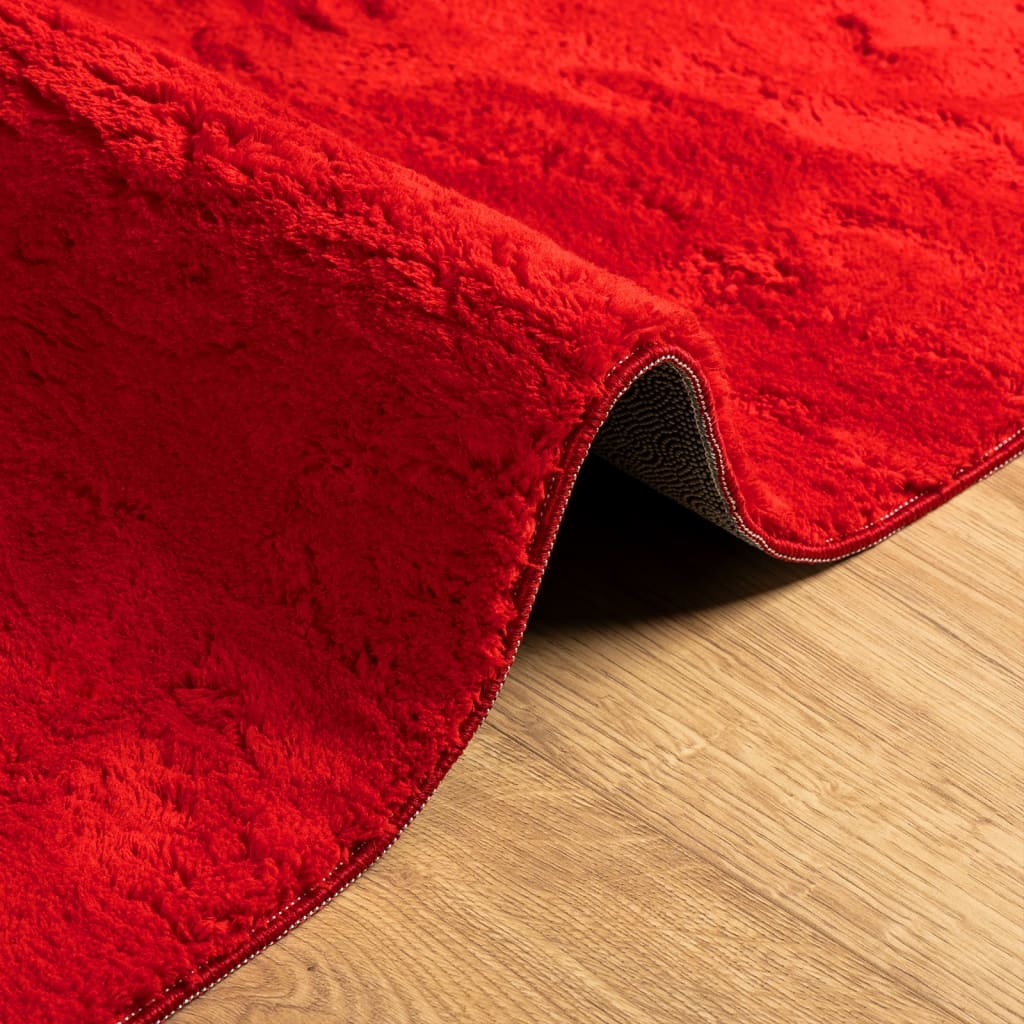 Teppich HUARTE Kurzflor Weich und Waschbar Anthrazit 60x110 cm