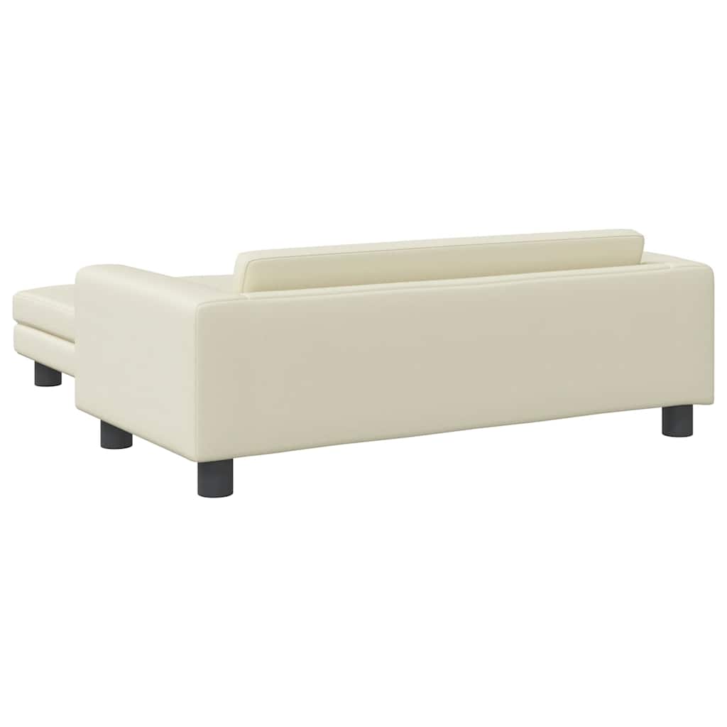 Hundebett mit Verlängerung Creme 100x50x30 cm Samt