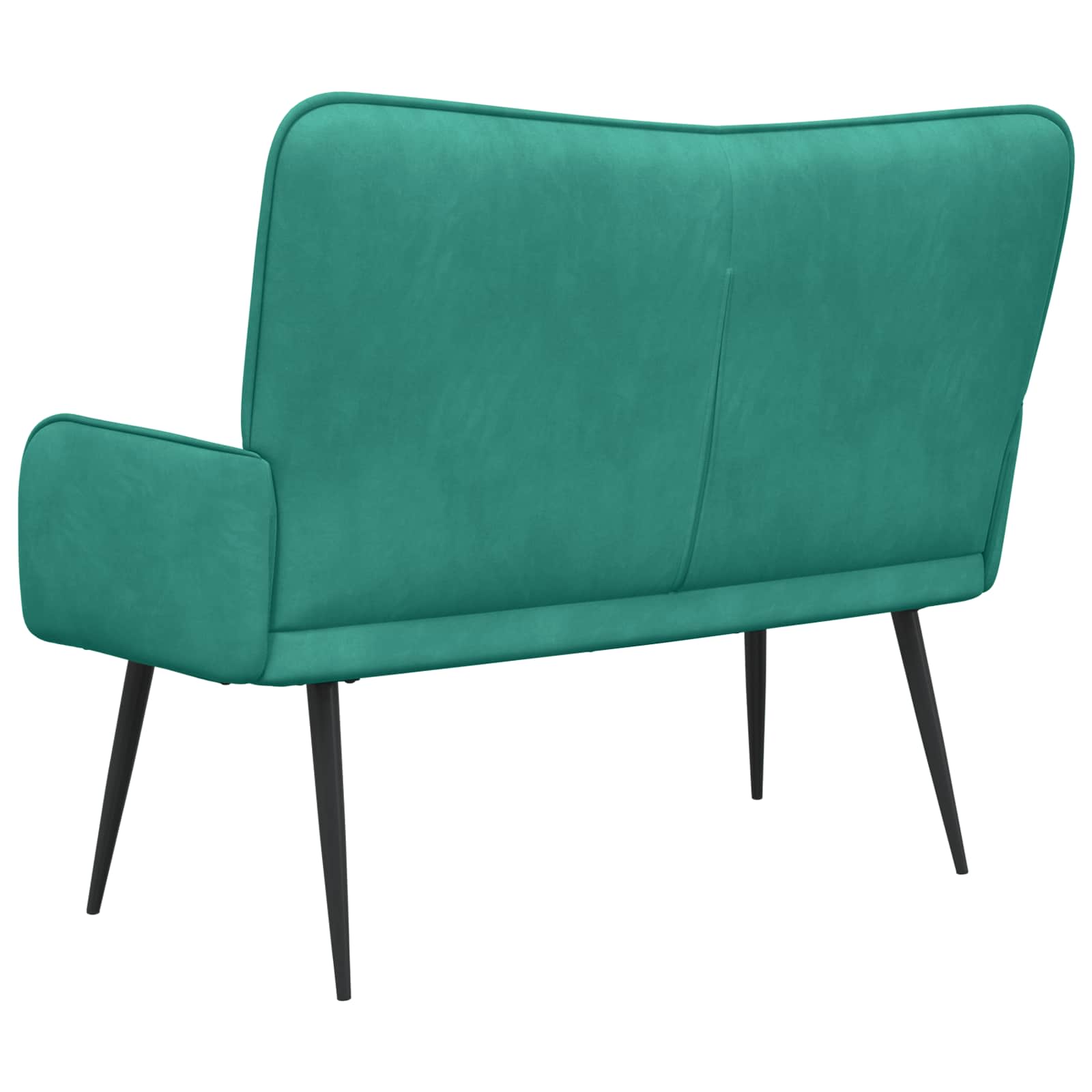 2-Sitzer Sofa Hellgrau 115 x 61 x 87 cm Samt (V)