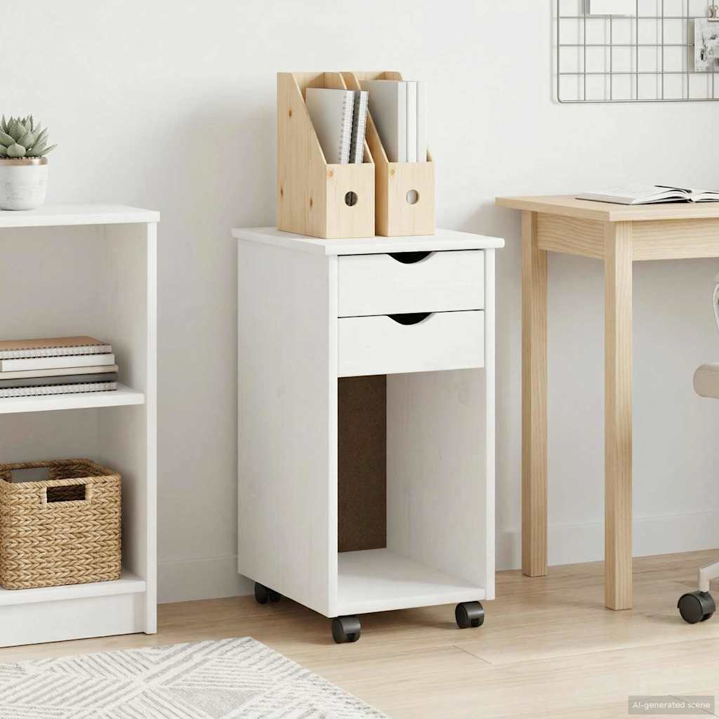 Rollschrank Honigbraun 34 x 39 x 65,5 cm Massives Kiefernholz