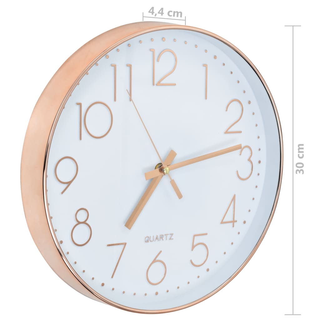 Wanduhr Kupferoptik 30 cm