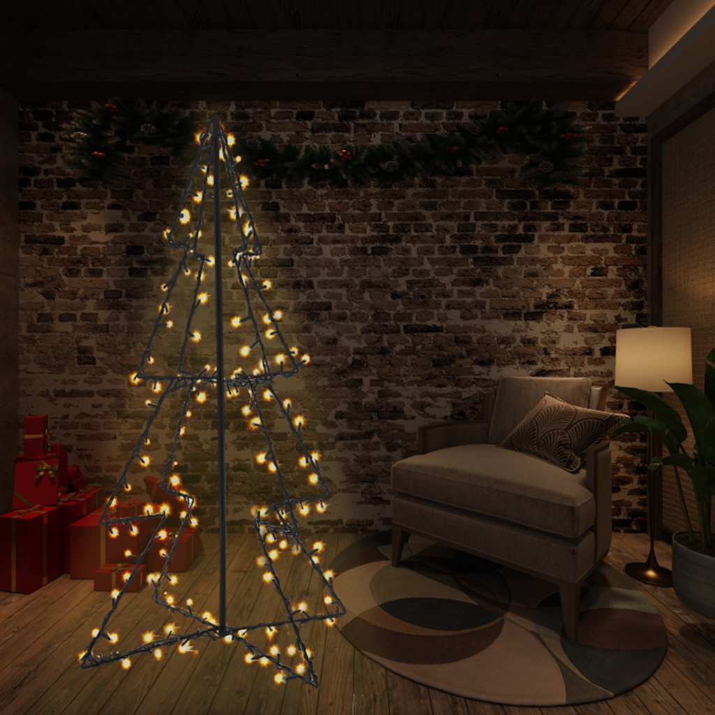 Weihnachtsbaum in Kegelform 160 LEDs Indoor & Outdoor 78x120 cm