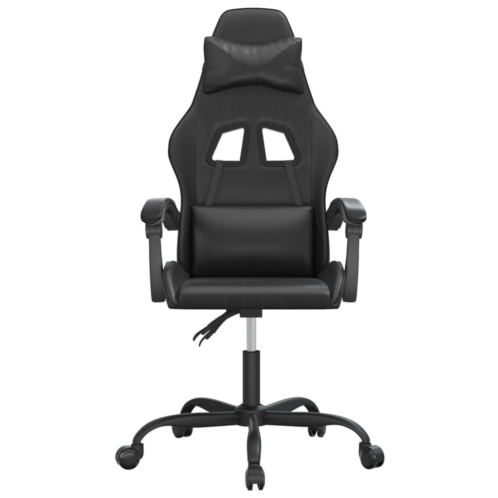 Gaming-Stuhl Drehbar Schwarz und Blau Kunstleder