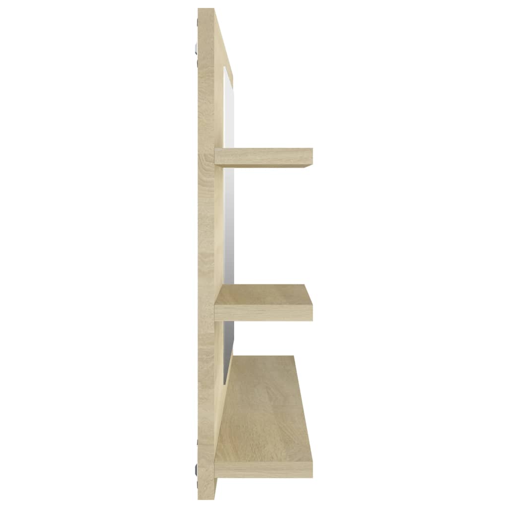 Badspiegel Weiß 90x10,5x45 cm Holzwerkstoff