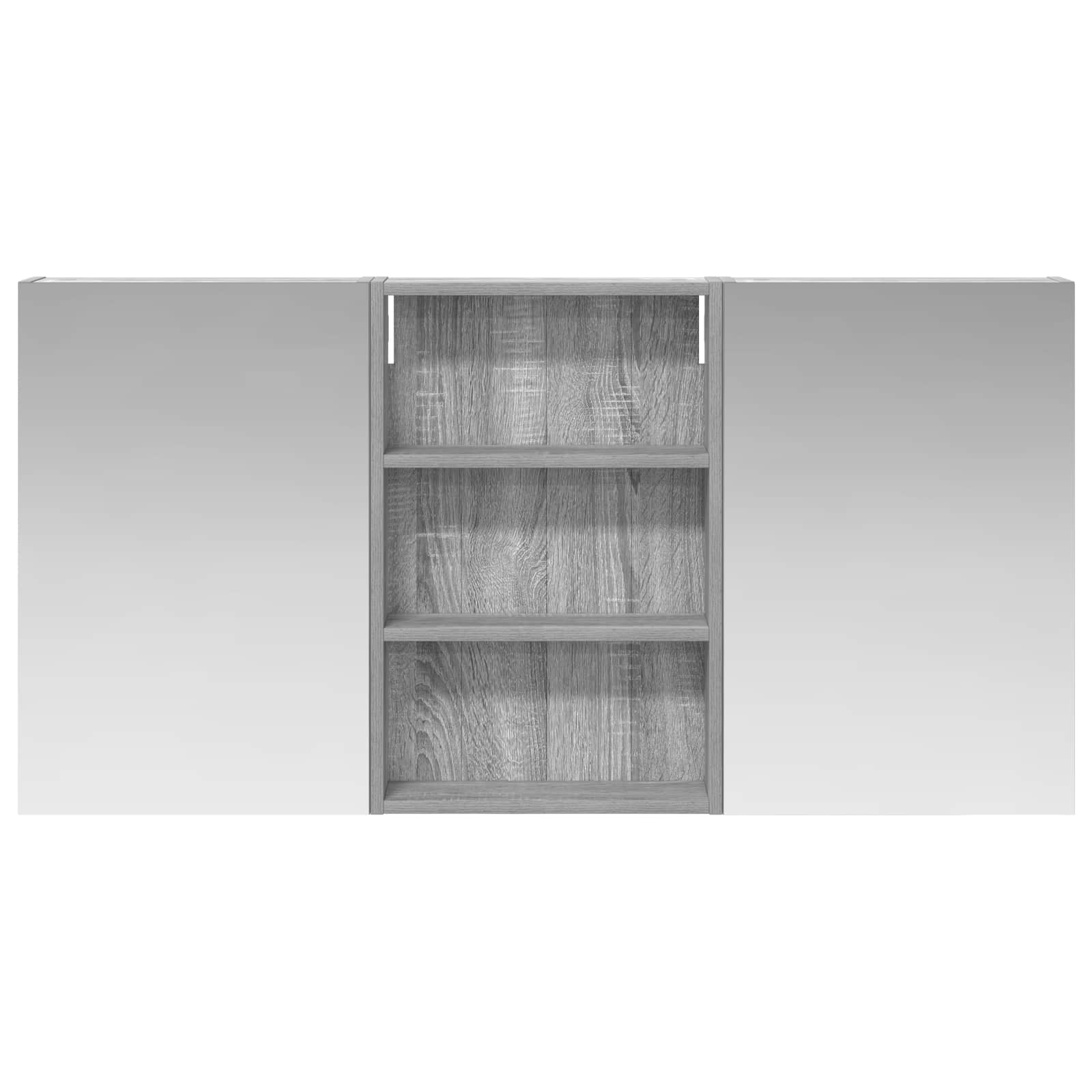 Badezimmerschrank-Set 3 pcs 80 x 10,5 x 50 cm Holzwerkstoff