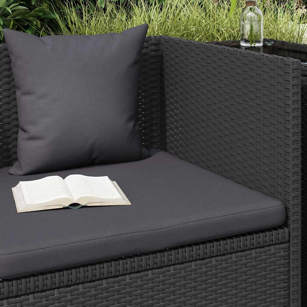 Garten-Sofabett 200x60 cm Poly Rattan Grau