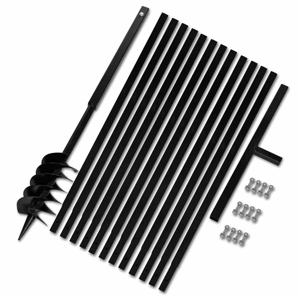 Erdbohrer mit Griff 100 mm Verlängerungsrohr 9 m