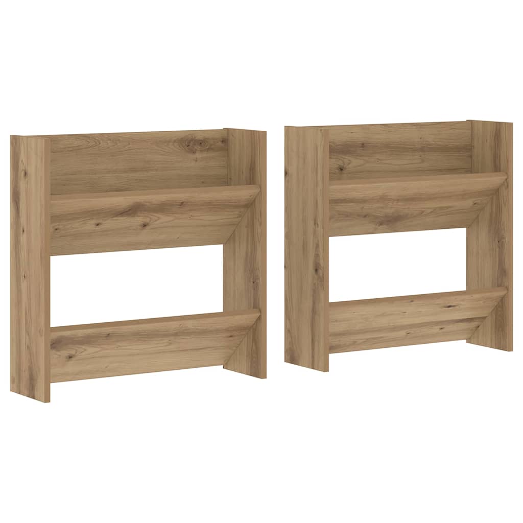 Wand-Schuhschränke 4 Stk. Weiß 60x18x60 cm Holzwerkstoff