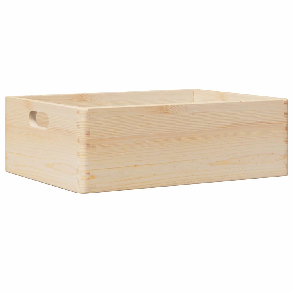 Holzkiste mit Deckel 40x30x13 cm Massivholz Kiefer