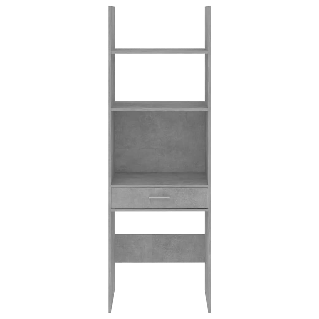 Bücherregal Betongrau 60x35x180 cm Holzwerkstoff