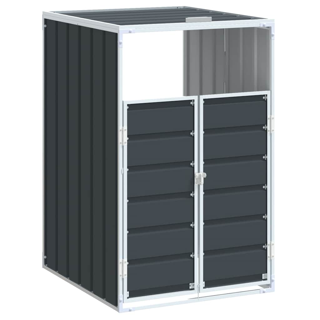Mülltonnenbox für 1 Tonne Grün 72x81x115 cm Stahl