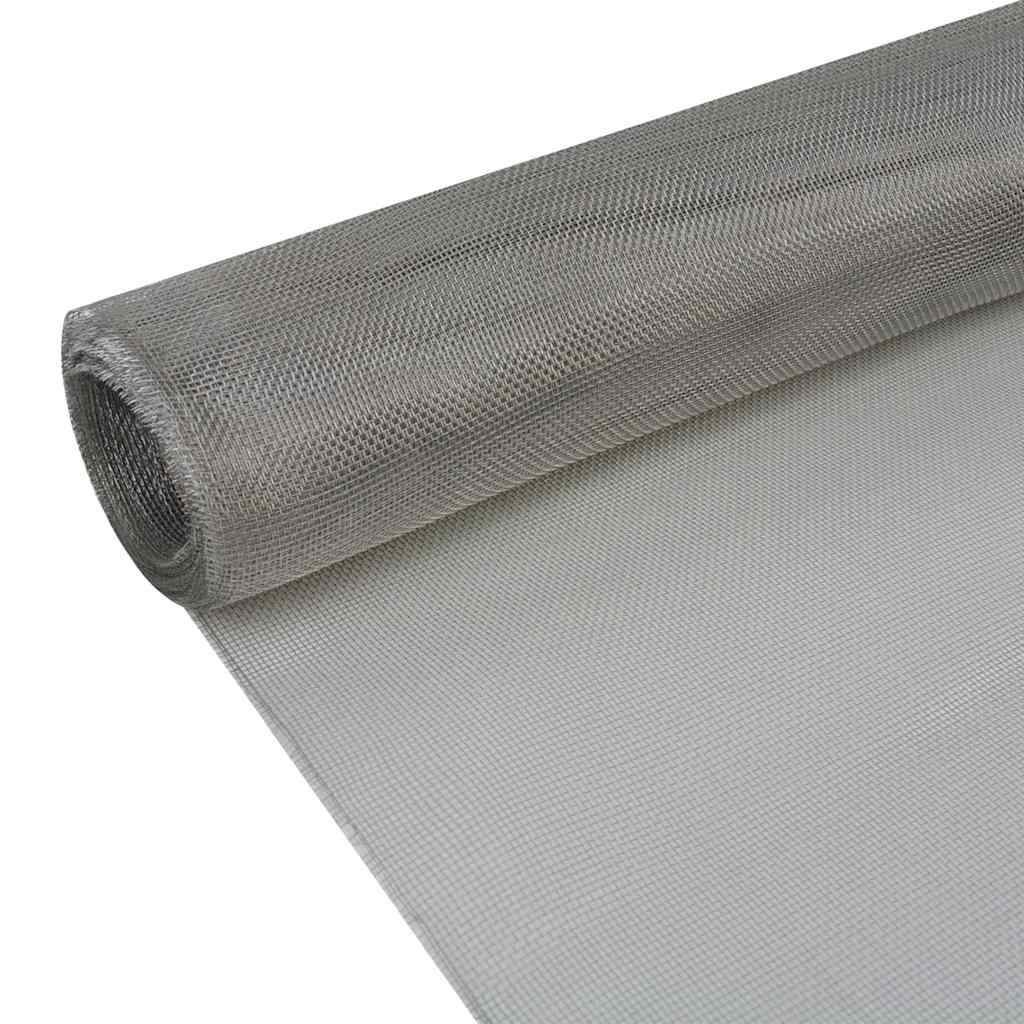 Drahtzäune 100 x 500 cm Mesh Edelstahl 201 Silber