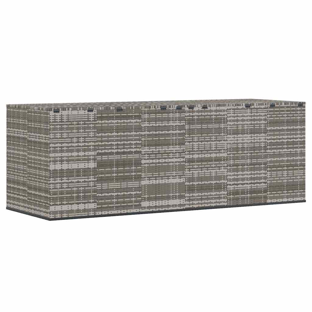 Garten-Kissenbox PE Rattan 100x49x103,5 cm Schwarz