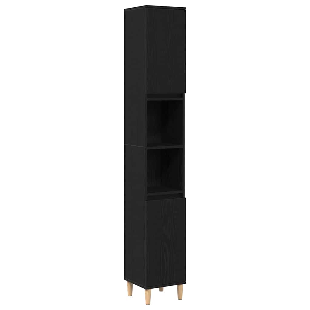 Badschrank Weiß 30x30x190 cm Holzwerkstoff