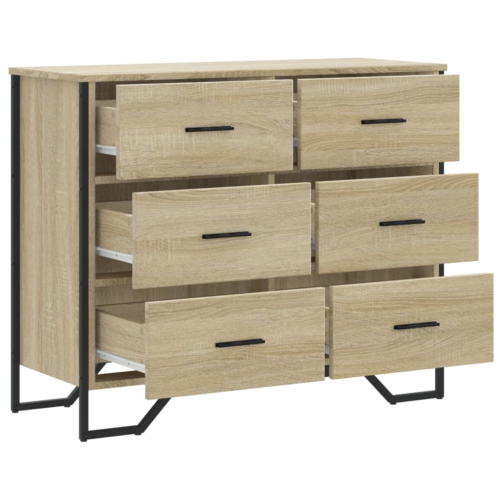 Kommode Schwarz 91x35,5x74,5 cm Holzwerkstoff