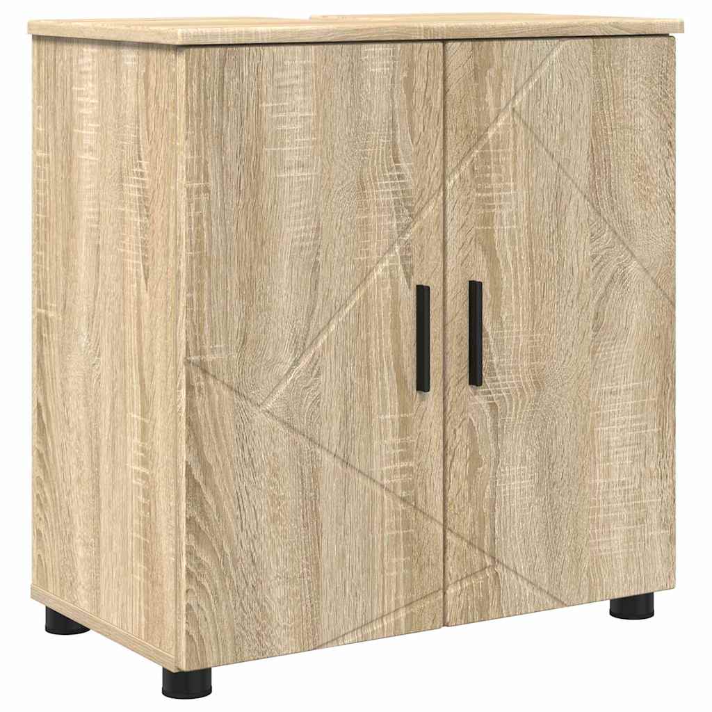 Badezimmermöbel-Set mit Tür 2 pcs Weiß Holzwerkstoff & Metall