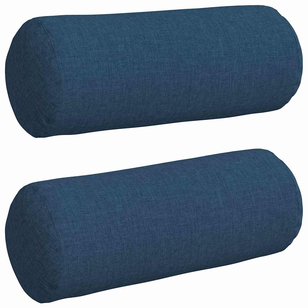 Bolsterkissen 2 Stück Hellgrau Ø 15 x 40 cm Stoff