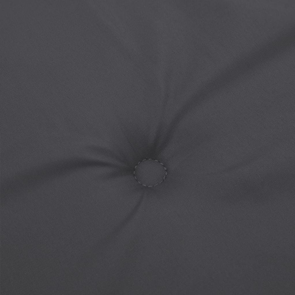 Hochlehner-Auflagen 2 Stk. Melange Anthrazit 120x50x7cm Stoff