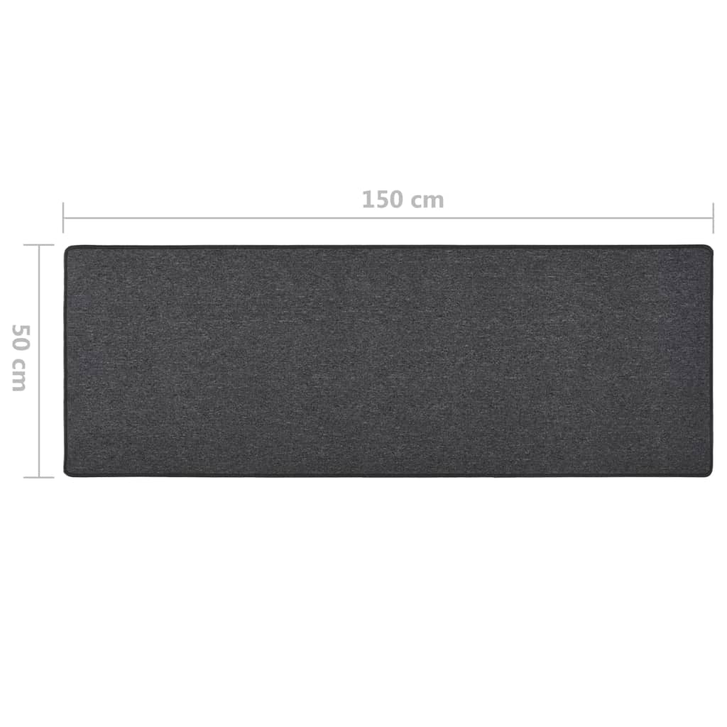 Teppichläufer Anthrazit 80 x 500 cm 100% Polypropylen