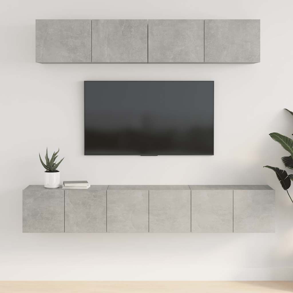 5-tlg. TV-Schrank-Set Weiß Holzwerkstoff