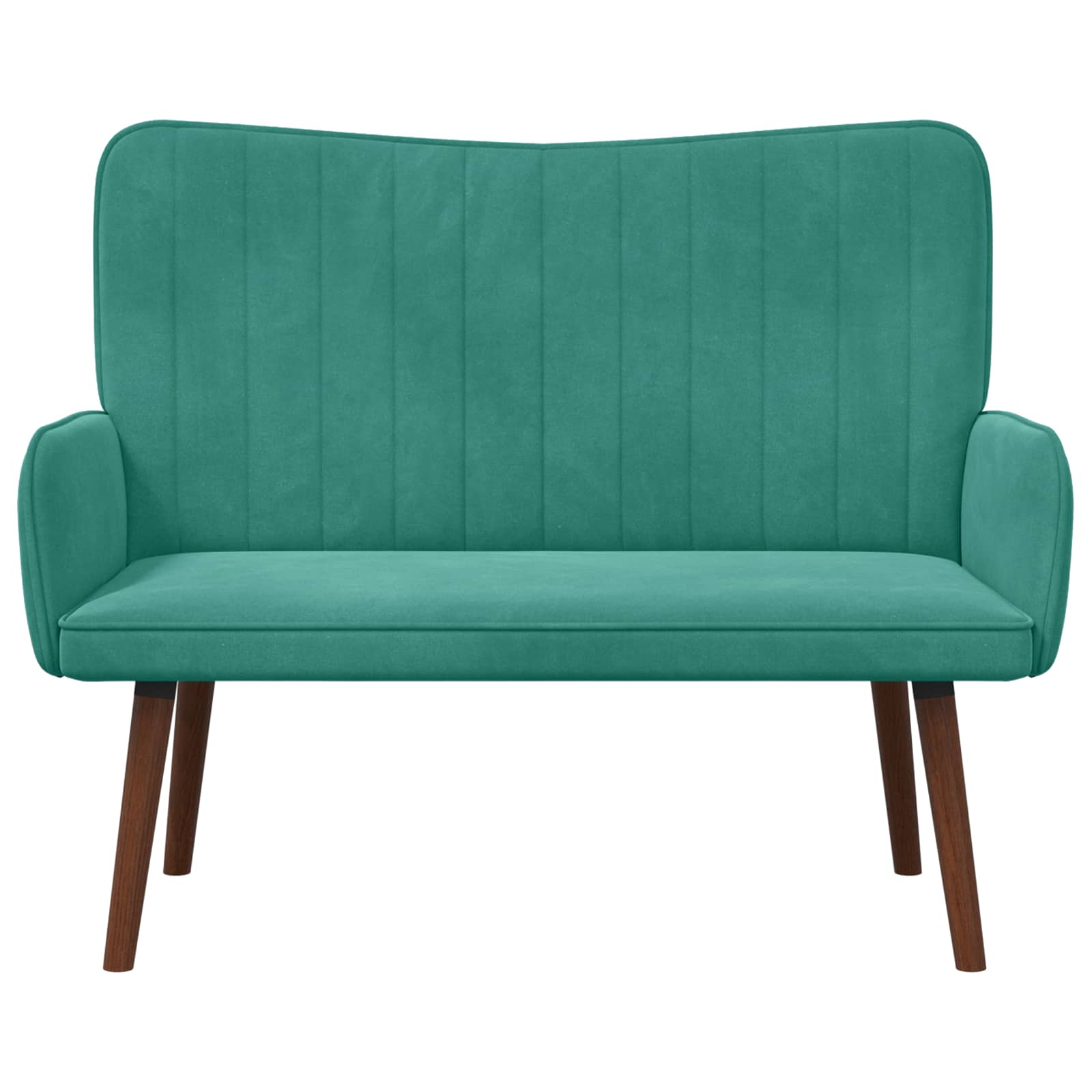 2-Sitzer Sofa Hellgrau 115 x 61 x 87 cm Samt (V)