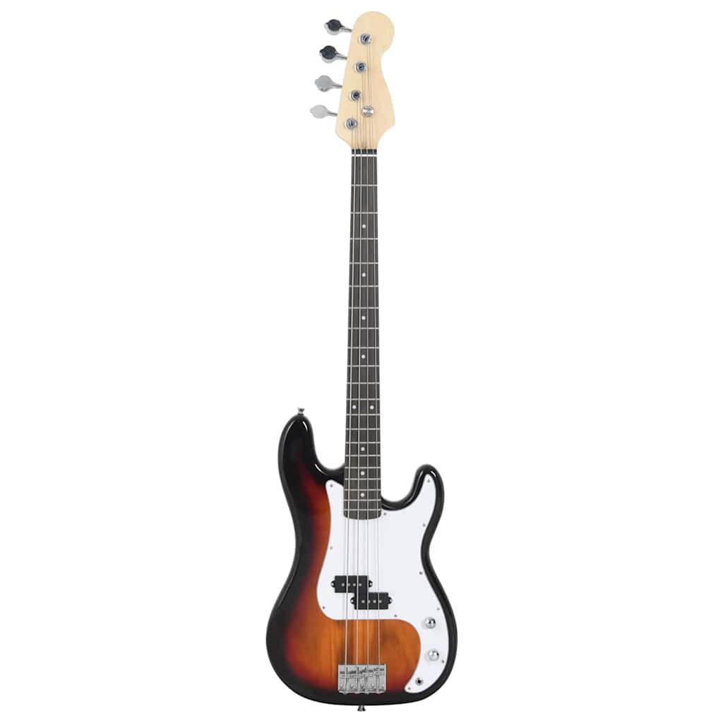 E-Bass für Anfänger mit Tasche Schwarz 4/4 46