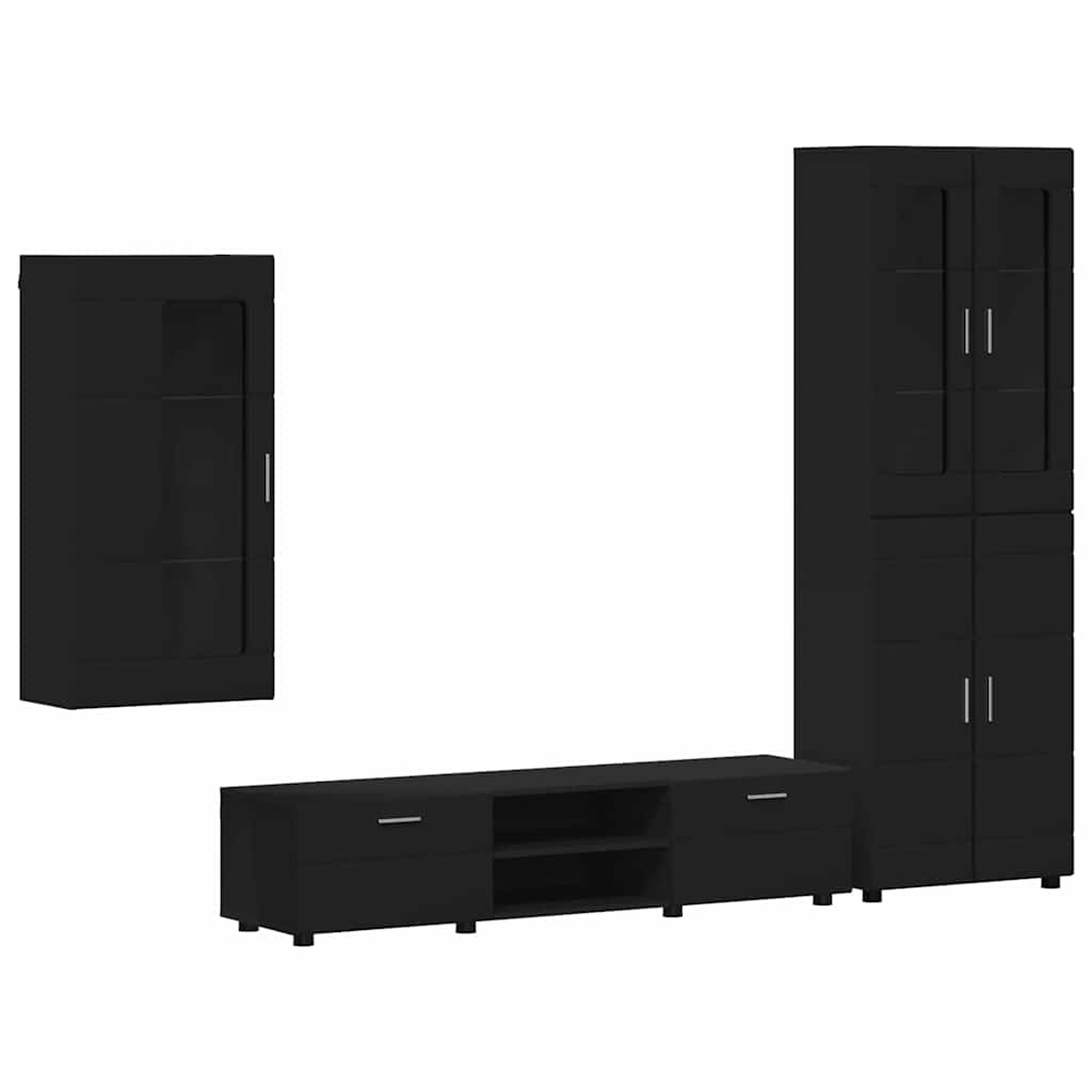 Highboard mit Regal FLORIN Weiß 60 x 35 x 182 cm Holzwerkstoff