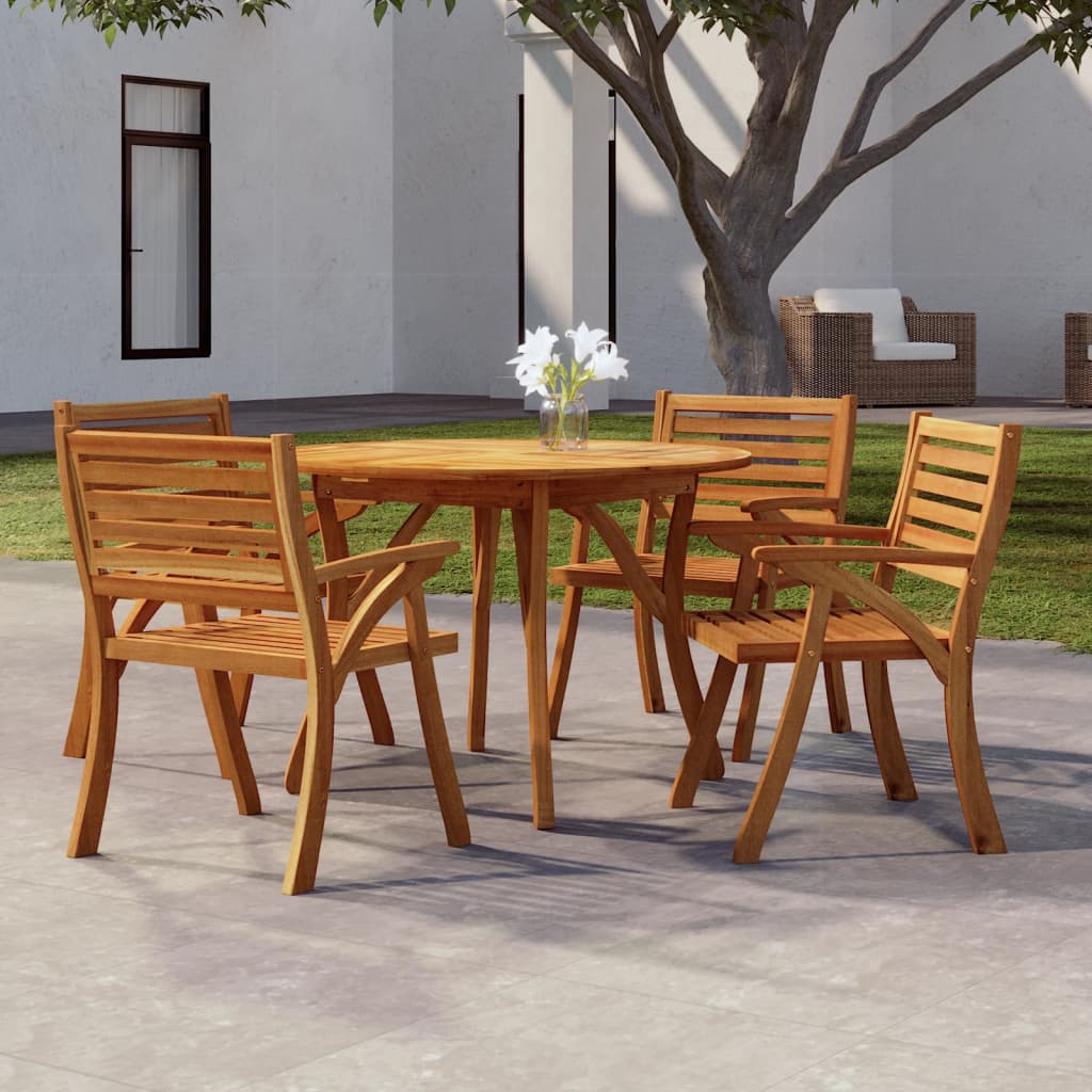 Gartentisch 85x85x75 cm Massivholz Akazie