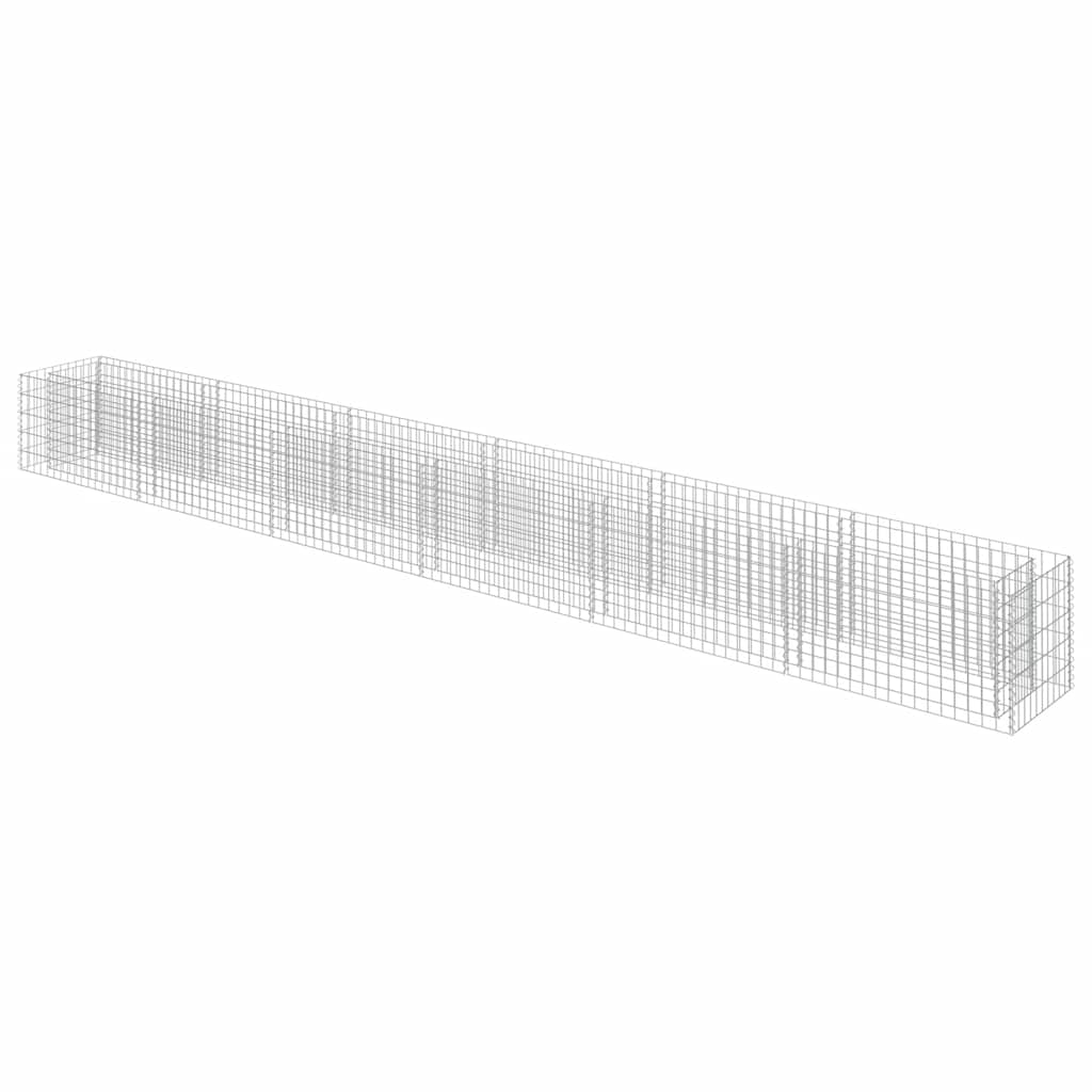 Gabionen-Hochbeet Verzinkter Stahl 450×90×100 cm