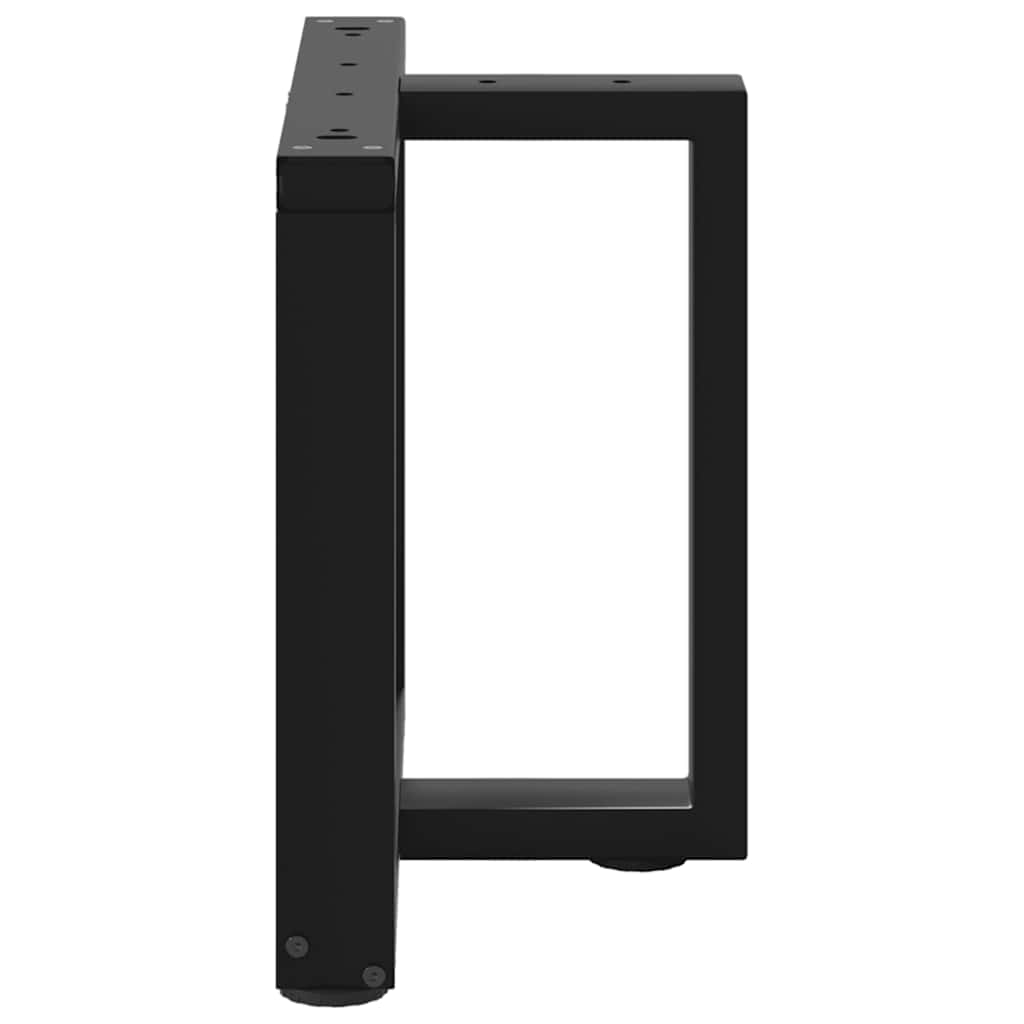 Couchtischbeine T-Form 2 Stk. Schwarz 30x25x(30-31) cm Stahl