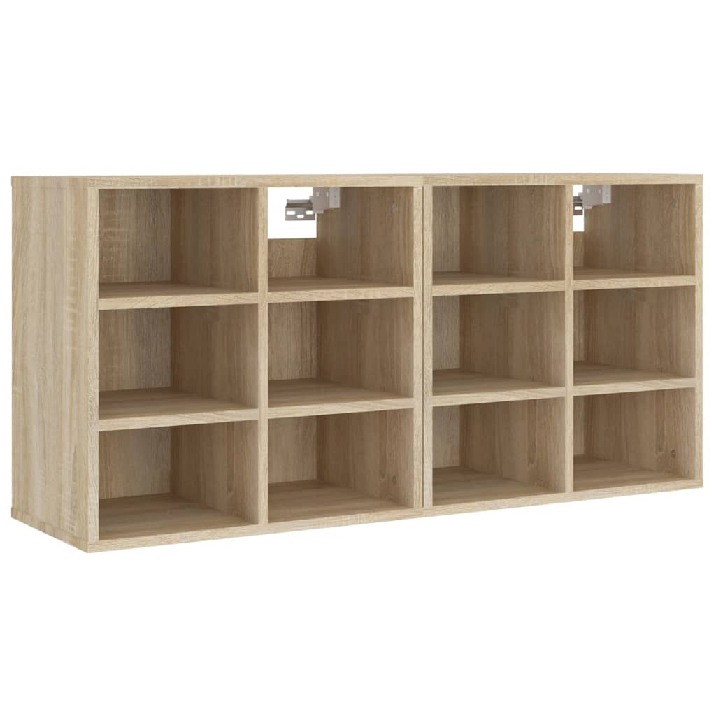 Schuhregale 2 Stk. Weiß 52,5x30x50 cm