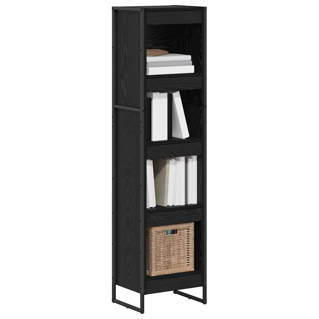 Bücherregal 2 pcs Schwarz Eichen-Optik 60 x 30 x 189,5 cm
