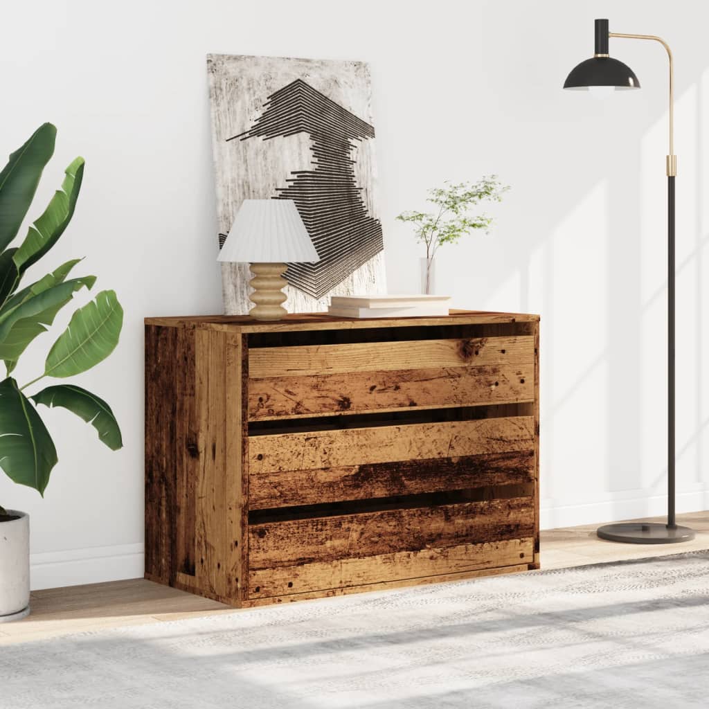 Schubladenschrank Schwarz Eichen-Optik 41 x 40 x 58 cm