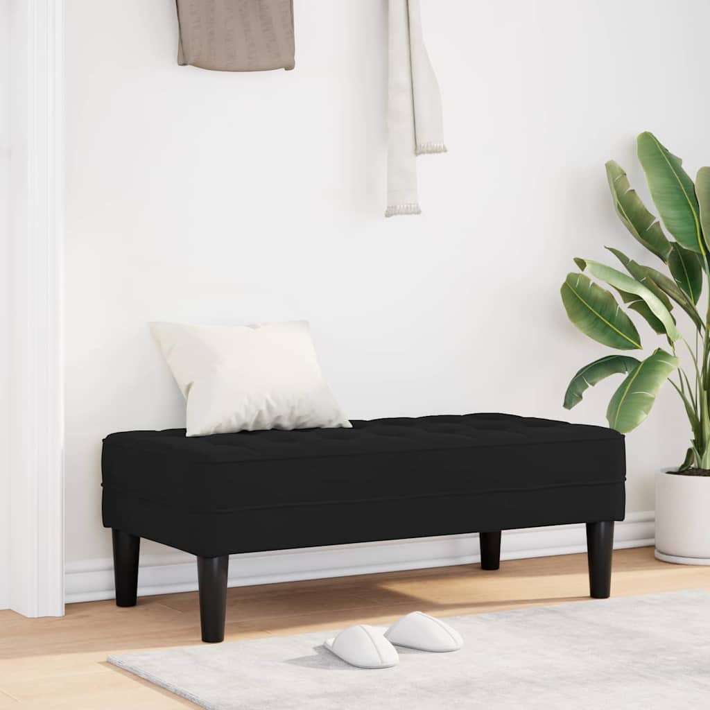 Bank mit Kissen Hellgrau 113 x 57 x 39 cm Samt
