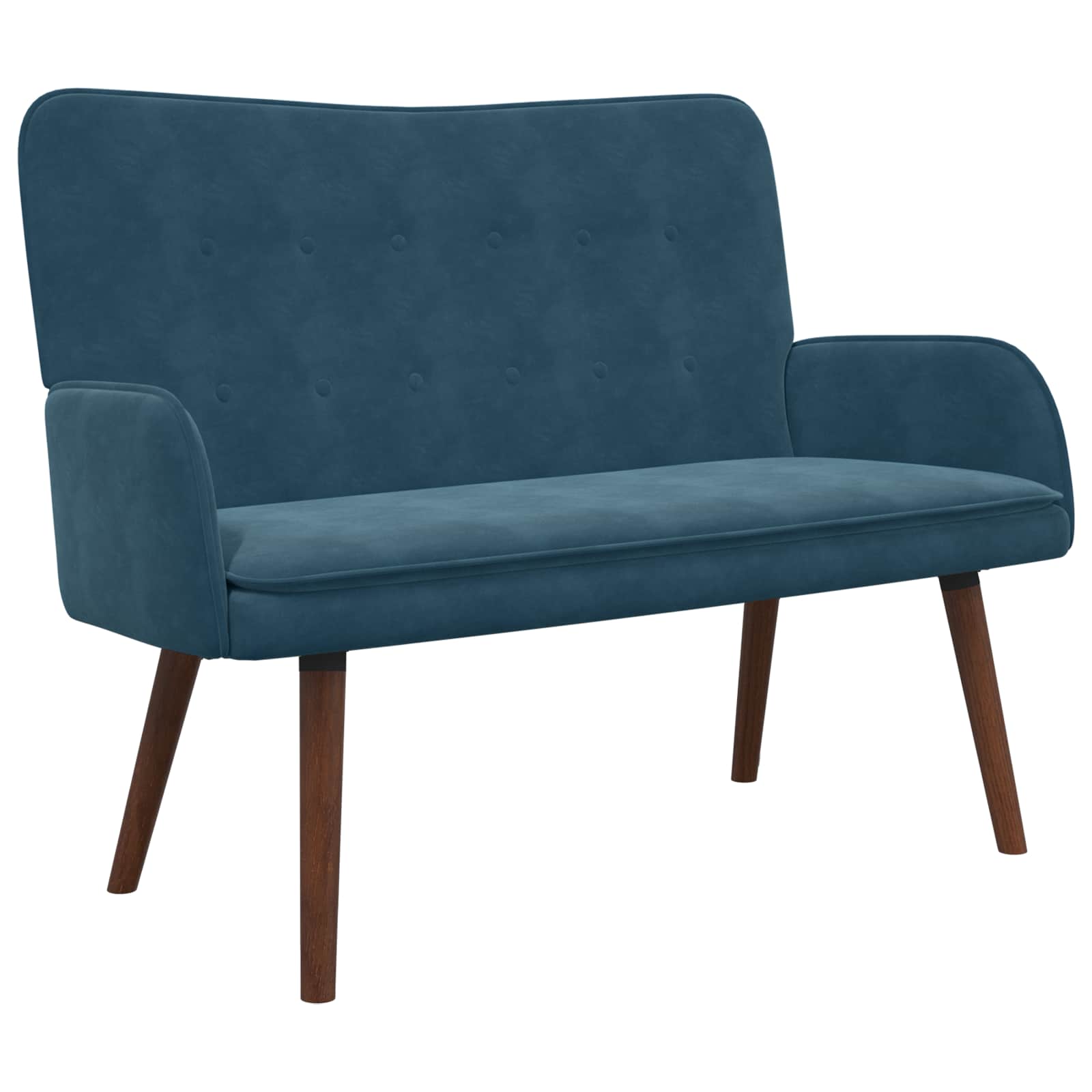 2-Sitzer Sofa Hellgrau 115 x 61 x 87 cm Samt (V)