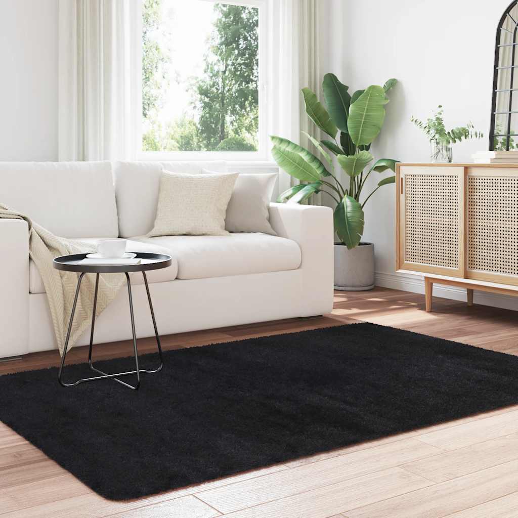 Teppich Shaggy Hochflor NAVARRA Beige 60x100 cm Polyester
