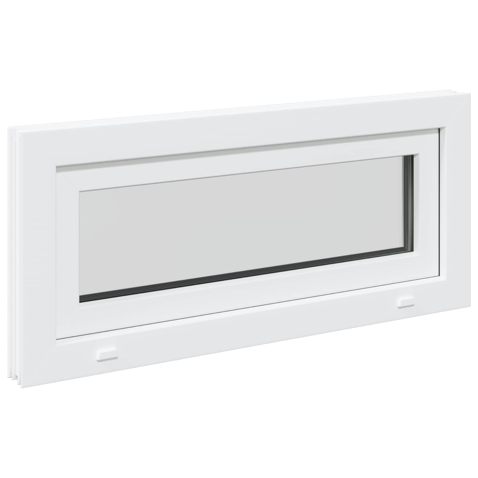 Kellerfenster RISOR 60 x 40 cm PVC und Glas Weiß