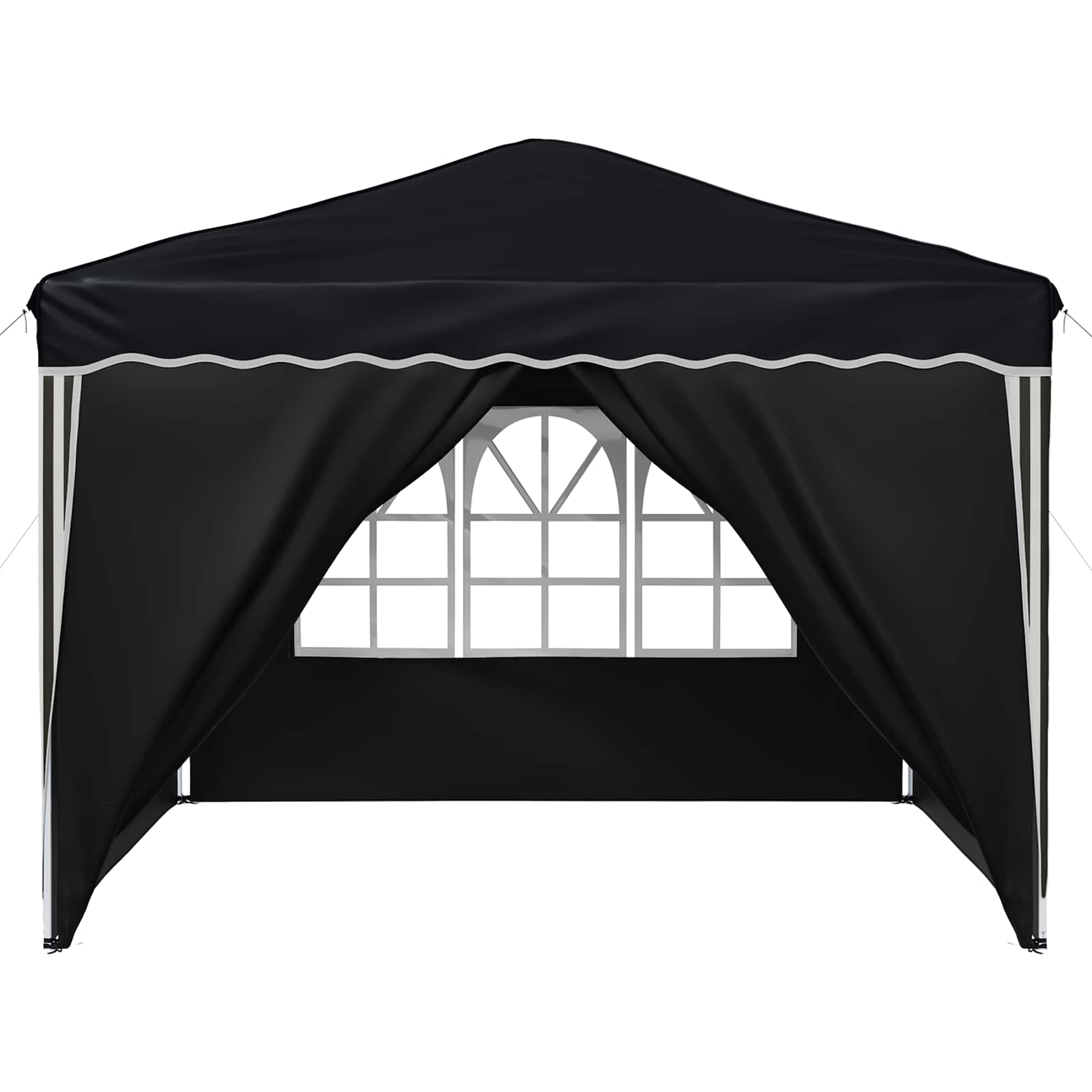 Pop-up Partyzelt 288 x 288 x 245 cm Creme Oxford-Stoff