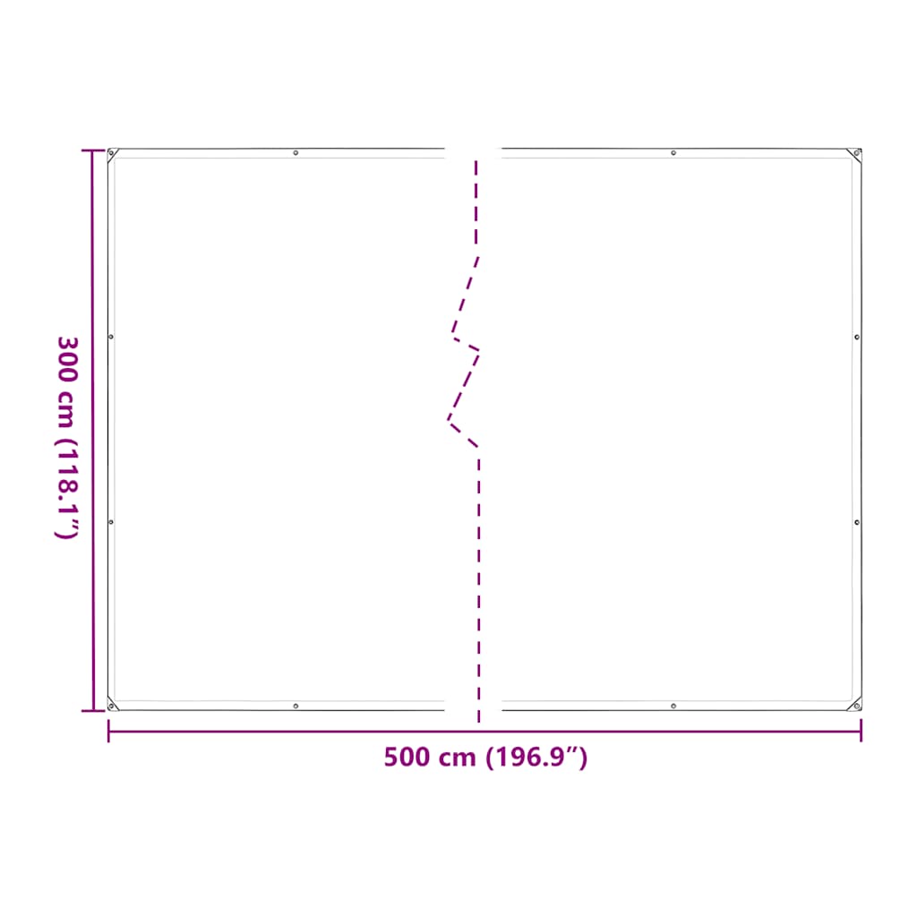 Pflanzenabdeckung mit Ösen 1x3 m Polyethylen