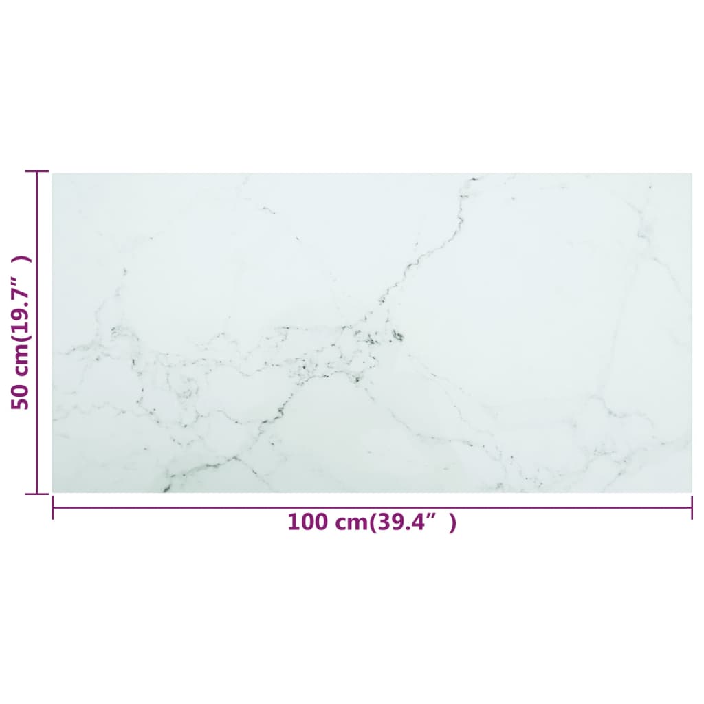 Tischplatte aus gehärtetem Glas quadratisch 700x700 mm